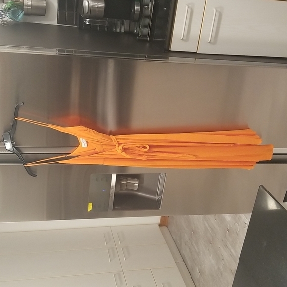 💕MARA HOFFMAN SWIM💕 Alma Sleeveless Wrap Front Maxi Dress ~ Orange Small S - Picture 10 of 16